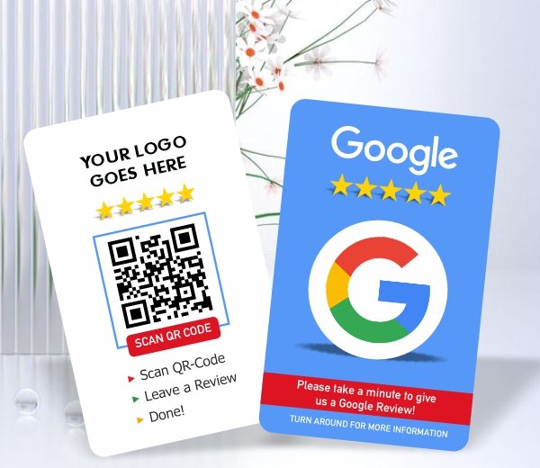 Google Review NFC Card (Blue & White)