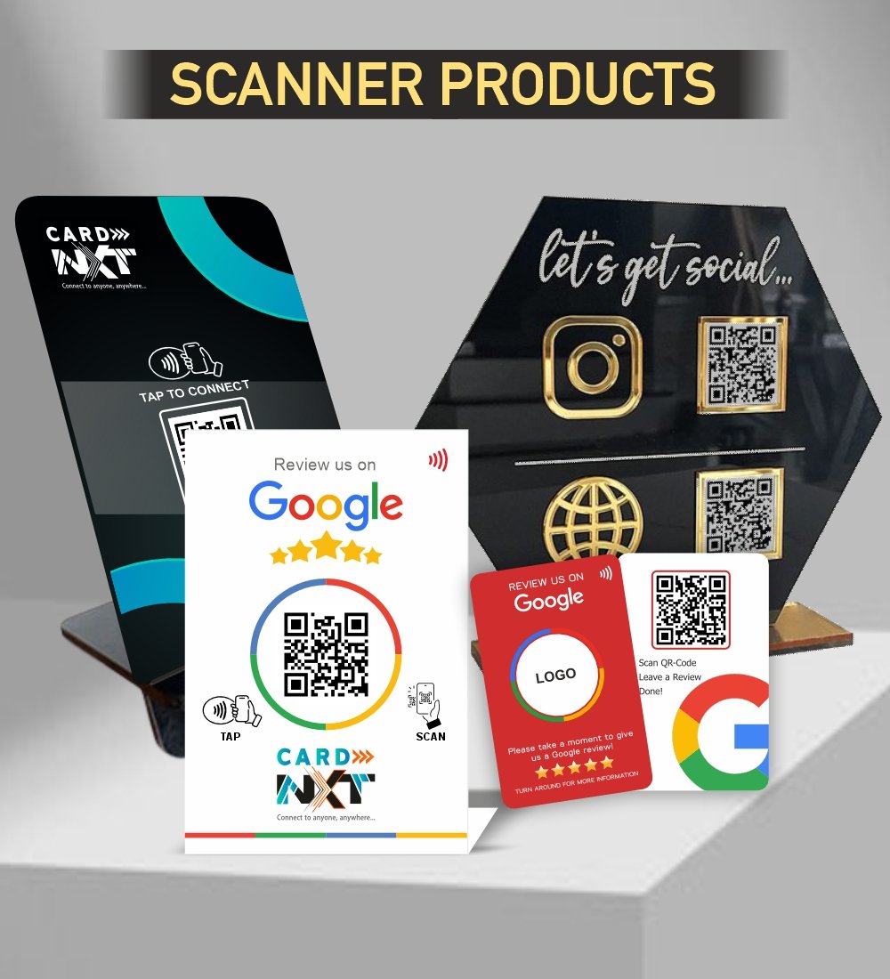Scanner & NFC Stand,  Google Review Card